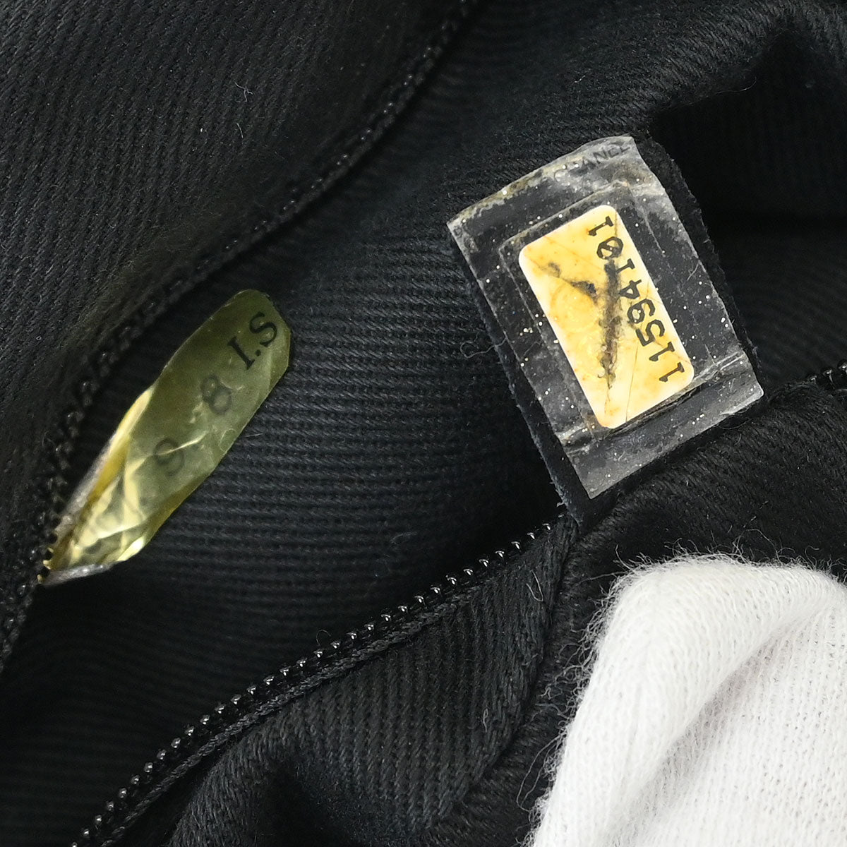 Chanel Black Calfskin Wild Stitch Expandable Zip Around Frame Bag