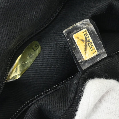 Chanel Black Calfskin Wild Stitch Expandable Zip Around Frame Bag