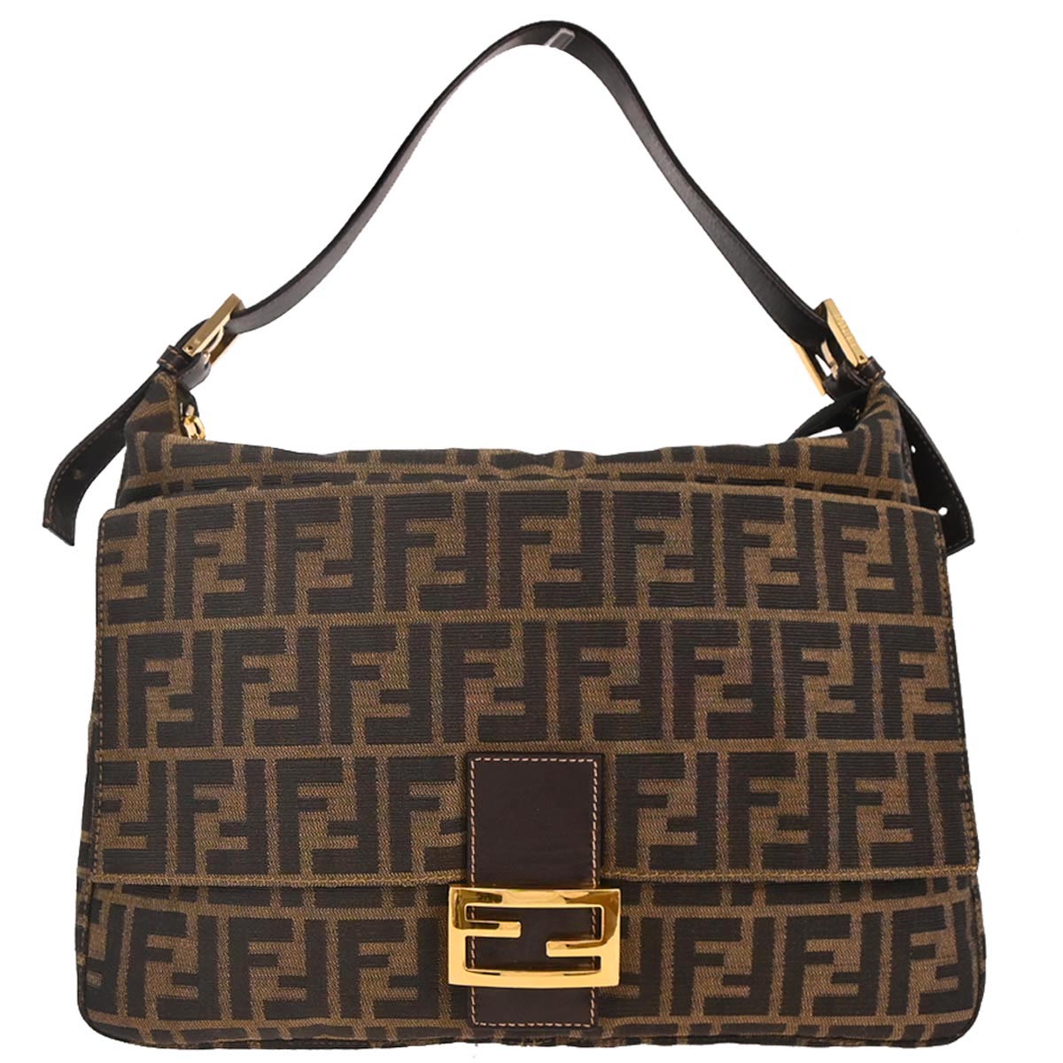 Fendi Brown Canvas Zucca Handbag