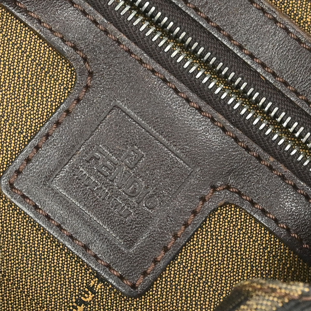 Fendi Brown Canvas Zucca Handbag