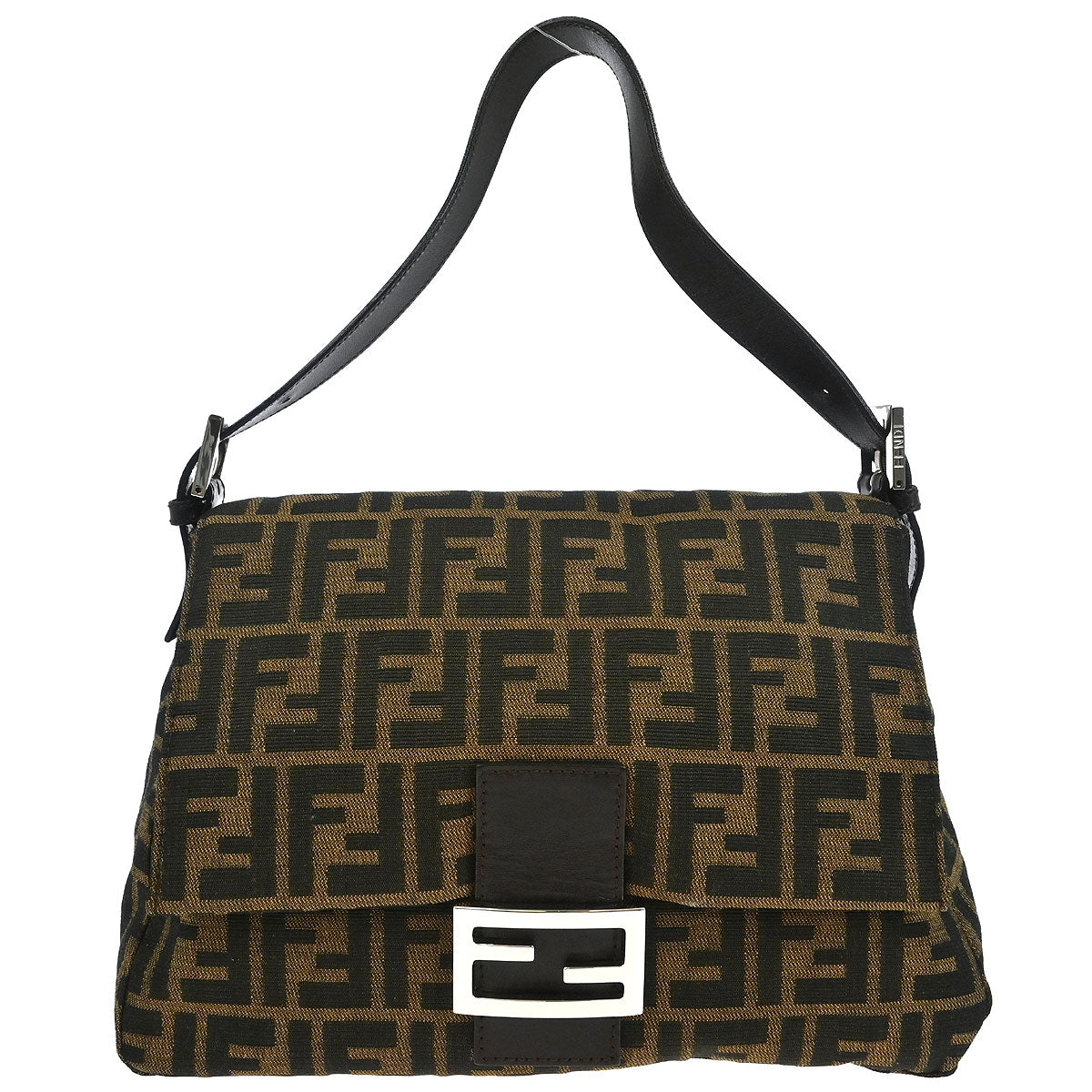 Fendi Brown Canvas Zucca Mamma Baguette Handbag
