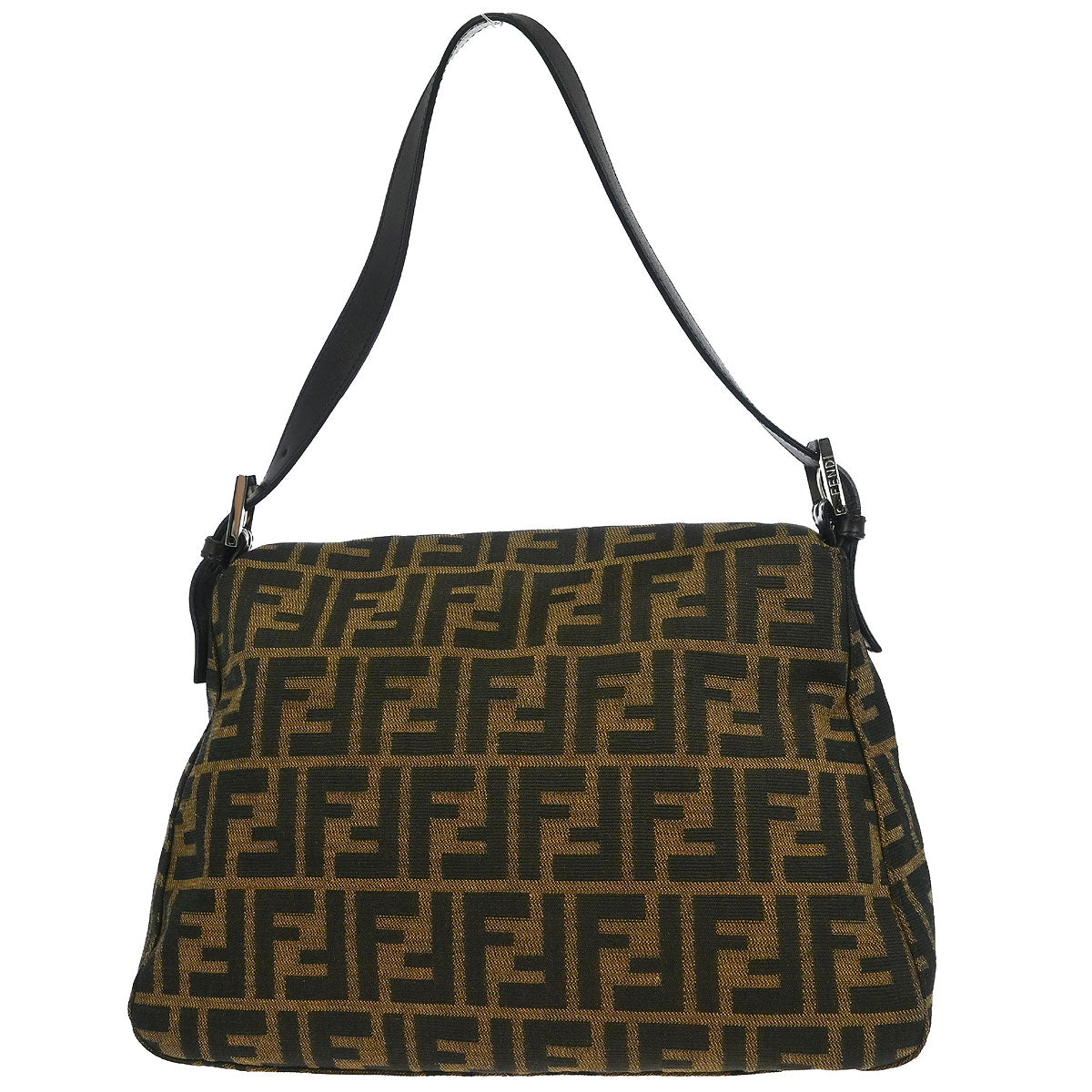 Fendi Brown Canvas Zucca Mamma Baguette Handbag