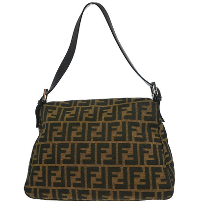 Fendi Brown Canvas Zucca Mamma Baguette Handbag