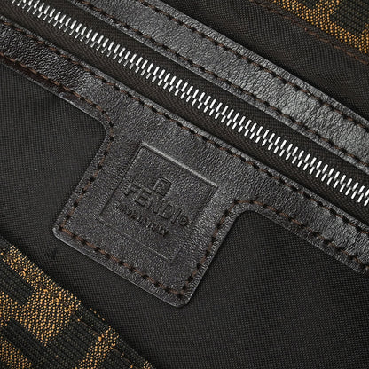 Fendi Brown Canvas Zucca Mamma Baguette Handbag