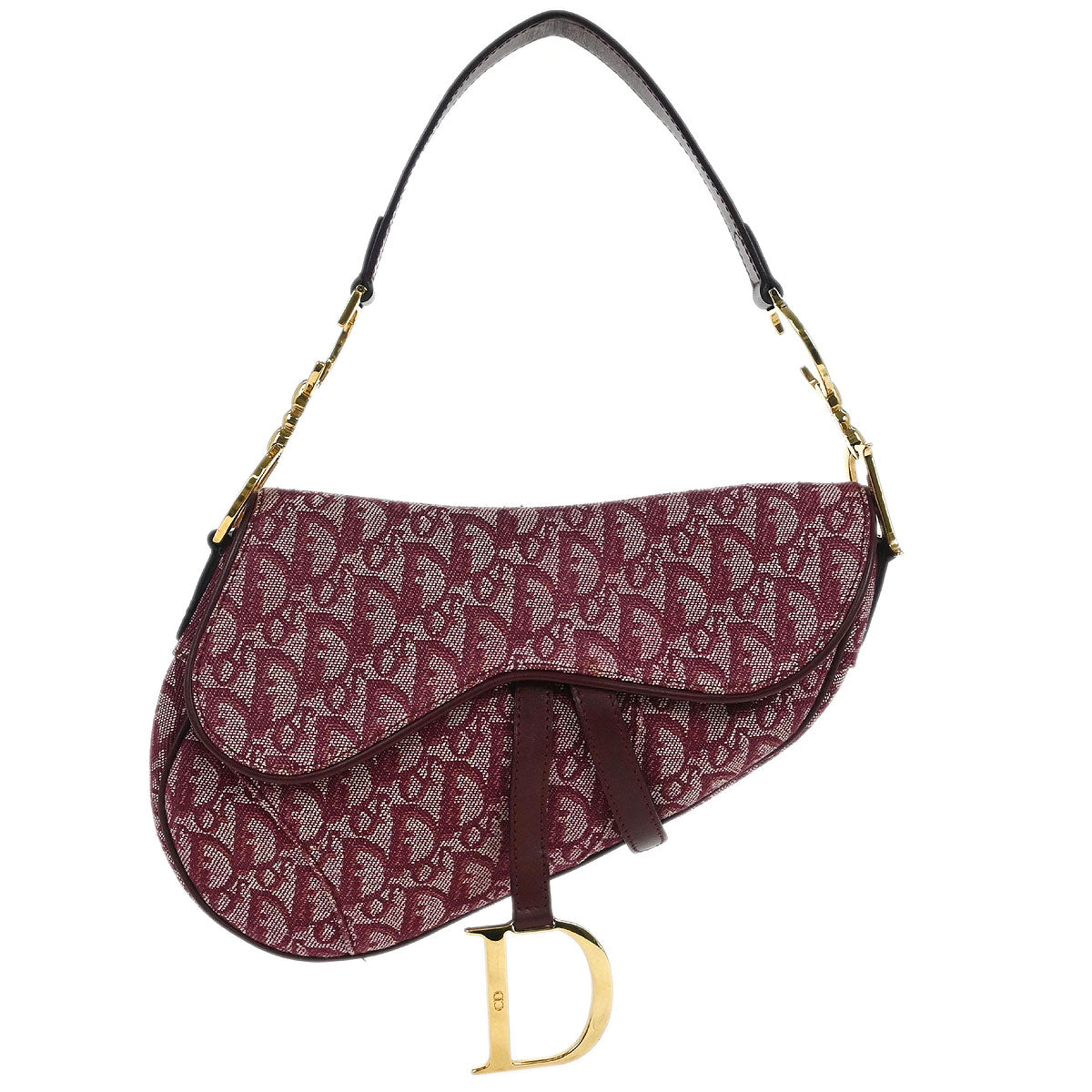 Christian Dior Bordeaux Trotter Saddle Handbag