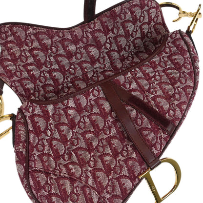 Christian Dior Bordeaux Trotter Saddle Handbag