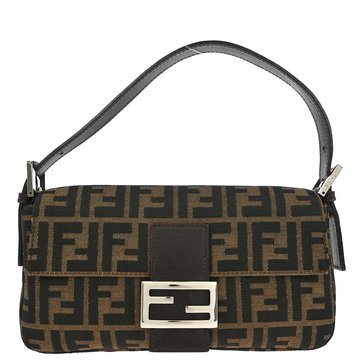 Fendi Brown Canvas Zucca Baguette Handbag