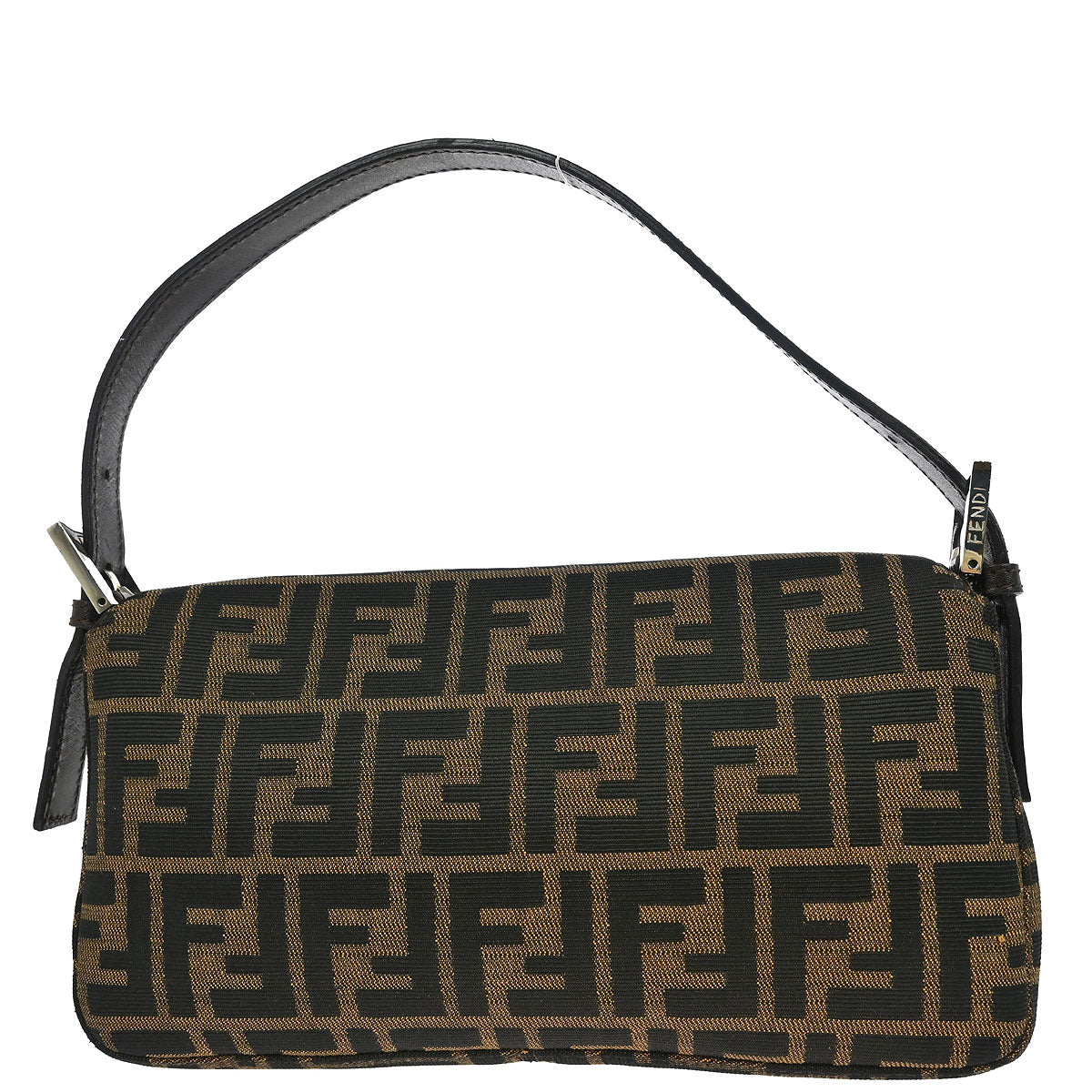 Fendi Brown Canvas Zucca Baguette Handbag