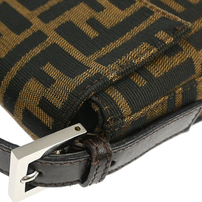 Fendi Brown Canvas Zucca Baguette Handbag