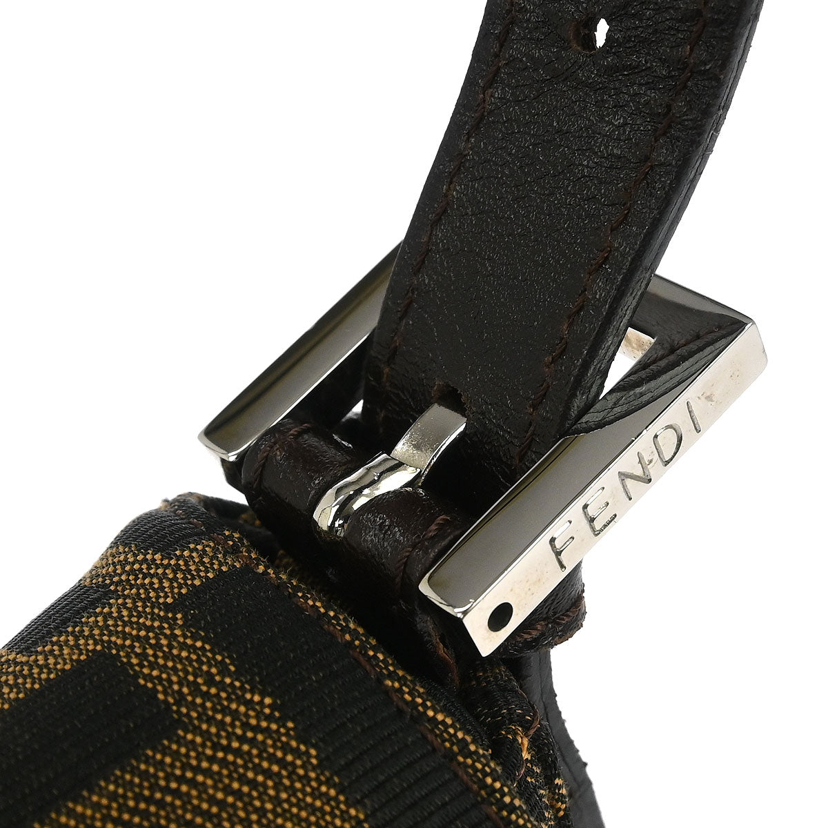 Fendi Brown Canvas Zucca Baguette Handbag