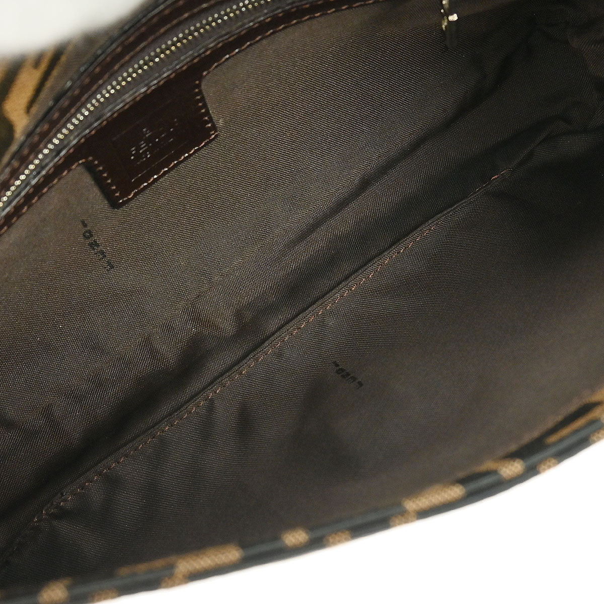 Fendi Brown Canvas Zucca Baguette Handbag