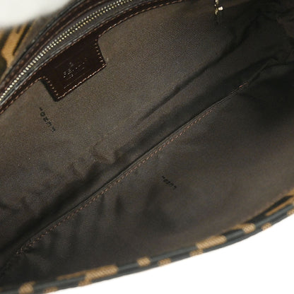 Fendi Brown Canvas Zucca Baguette Handbag