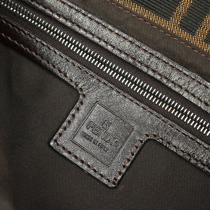 Fendi Brown Canvas Zucca Baguette Handbag