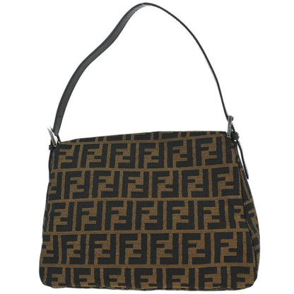 Fendi Brown Canvas Zucca Mamma Baguette Handbag