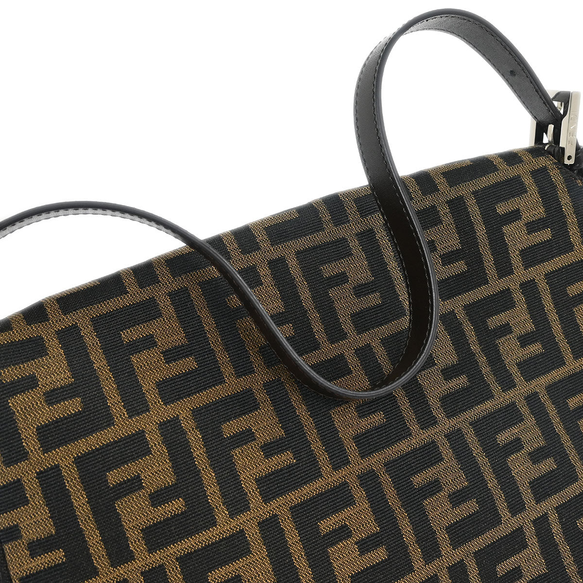 Fendi Brown Canvas Zucca Mamma Baguette Handbag