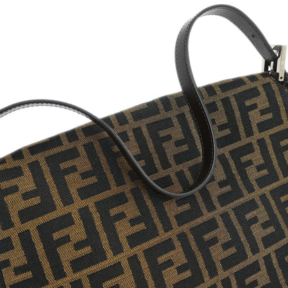Fendi Brown Canvas Zucca Mamma Baguette Handbag