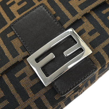 Fendi Brown Canvas Zucca Mamma Baguette Handbag