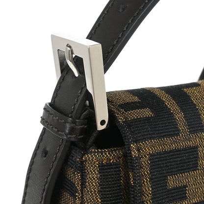 Fendi Brown Canvas Zucca Mamma Baguette Handbag