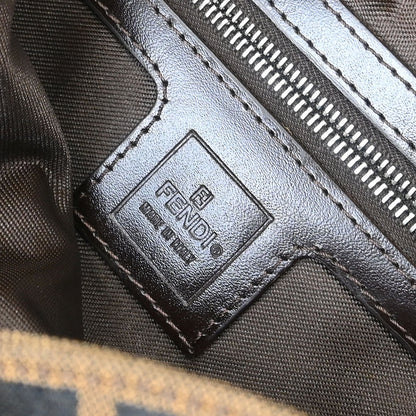 Fendi Brown Canvas Zucca Mamma Baguette Handbag