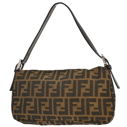 Fendi Brown Canvas Zucca Baguette Handbag