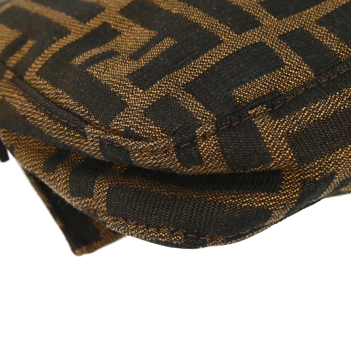 Fendi Brown Canvas Zucca Baguette Handbag