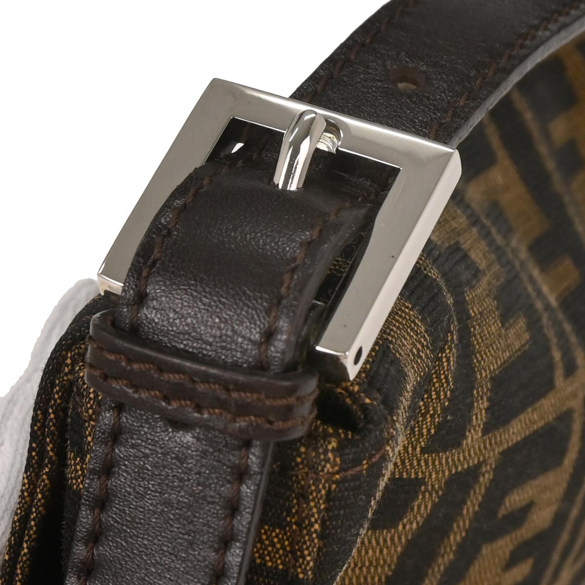 Fendi Brown Canvas Zucca Baguette Handbag
