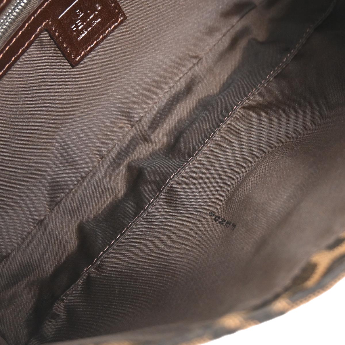 Fendi Brown Canvas Zucca Baguette Handbag