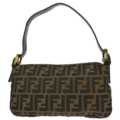 Fendi Brown Canvas Zucca Baguette Handbag