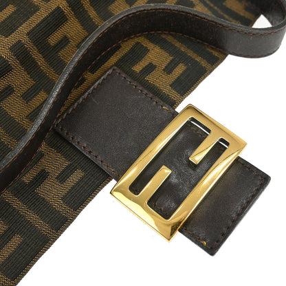 Fendi Brown Canvas Zucca Baguette Handbag