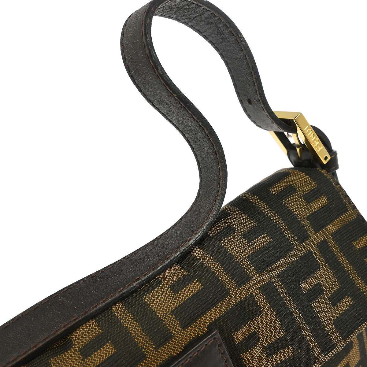 Fendi Brown Canvas Zucca Baguette Handbag