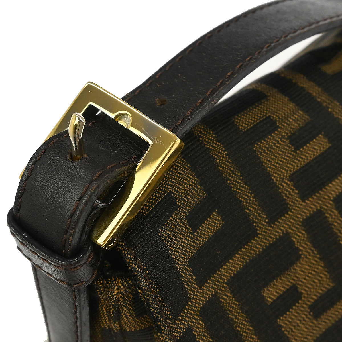 Fendi Brown Canvas Zucca Baguette Handbag
