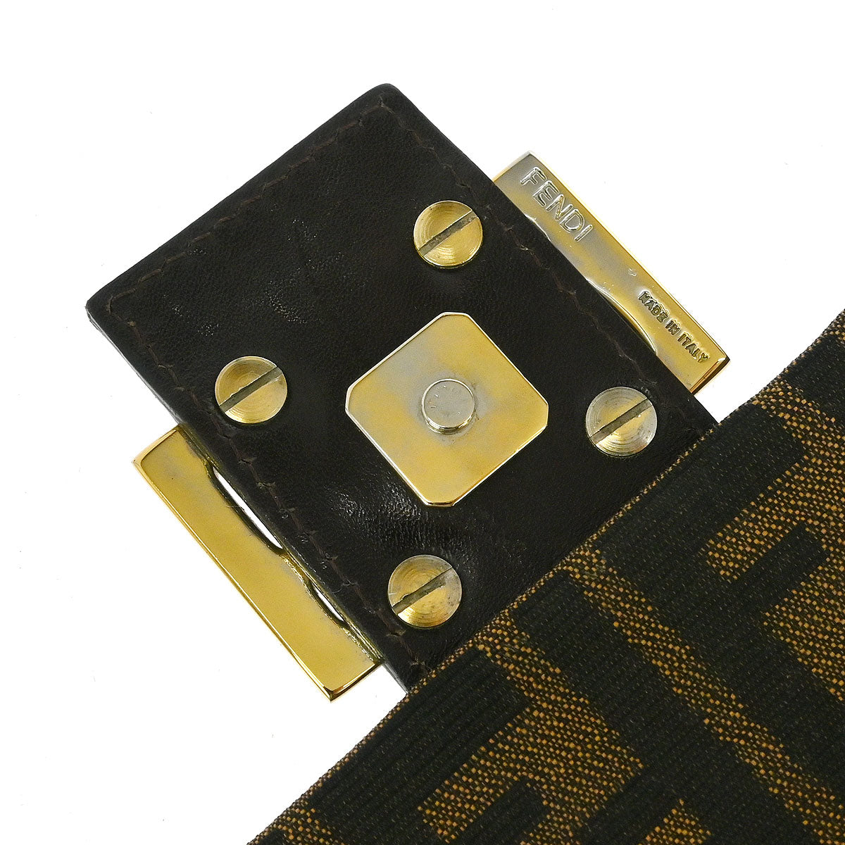 Fendi Brown Canvas Zucca Baguette Handbag