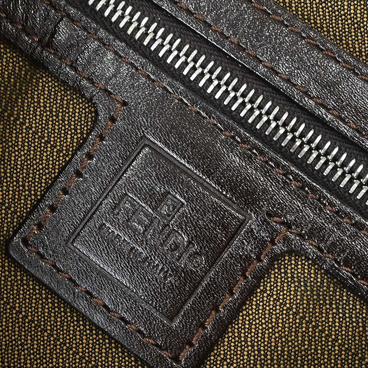 Fendi Brown Canvas Zucca Mamma Baguette Handbag