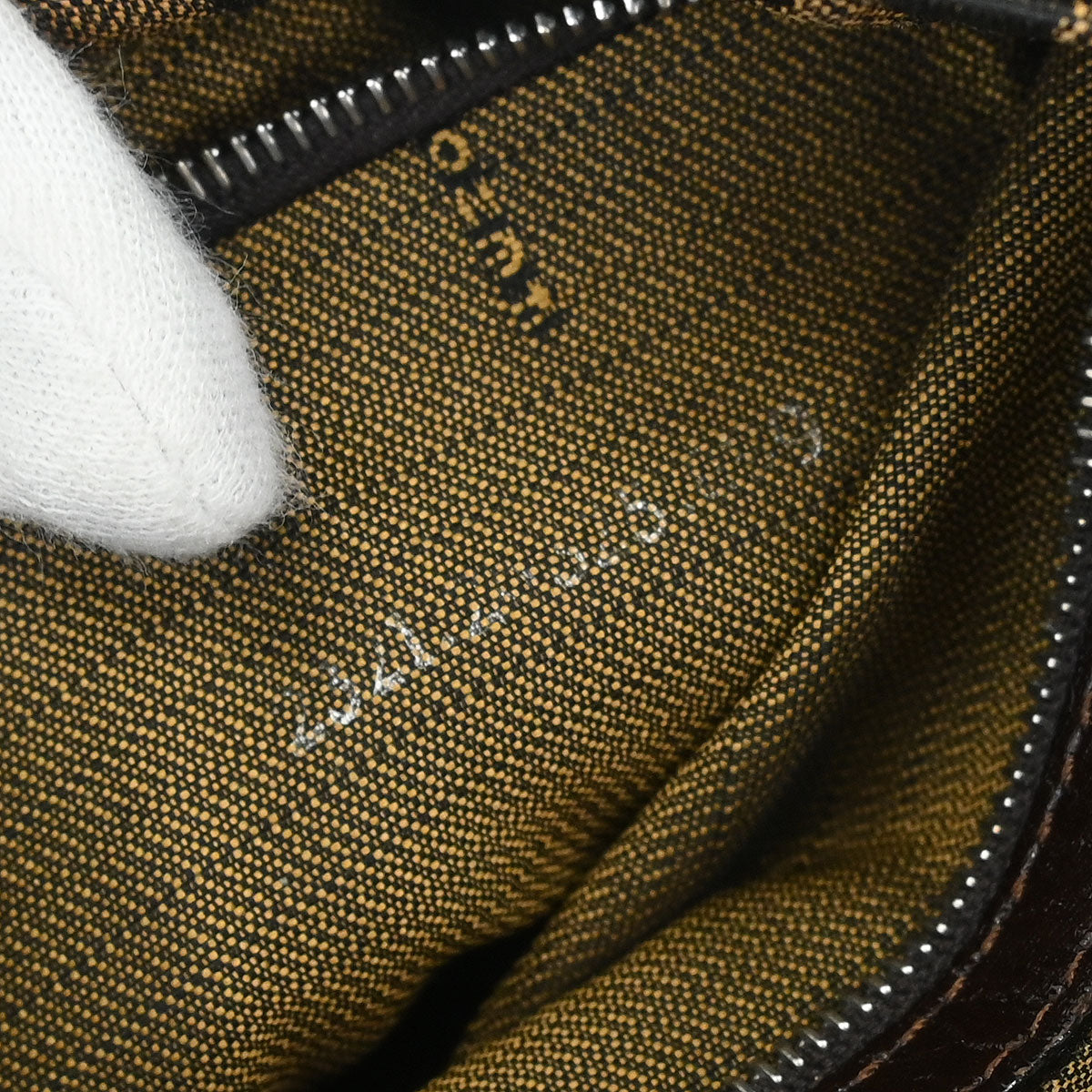 Fendi Brown Canvas Zucca Mamma Baguette Handbag