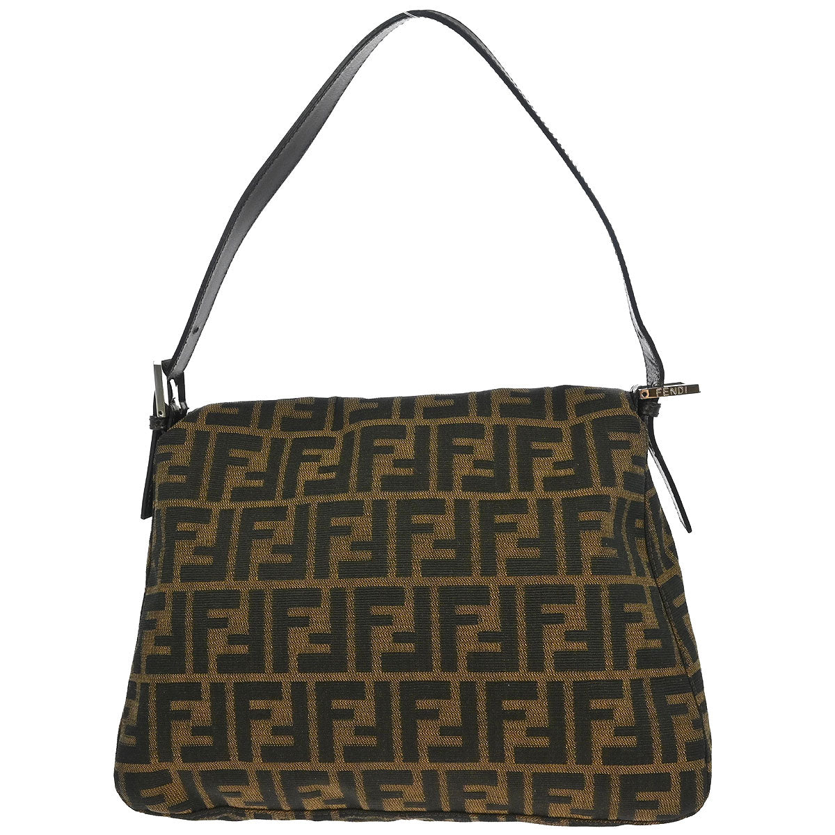 Fendi Brown Canvas Zucca Mamma Baguette Handbag