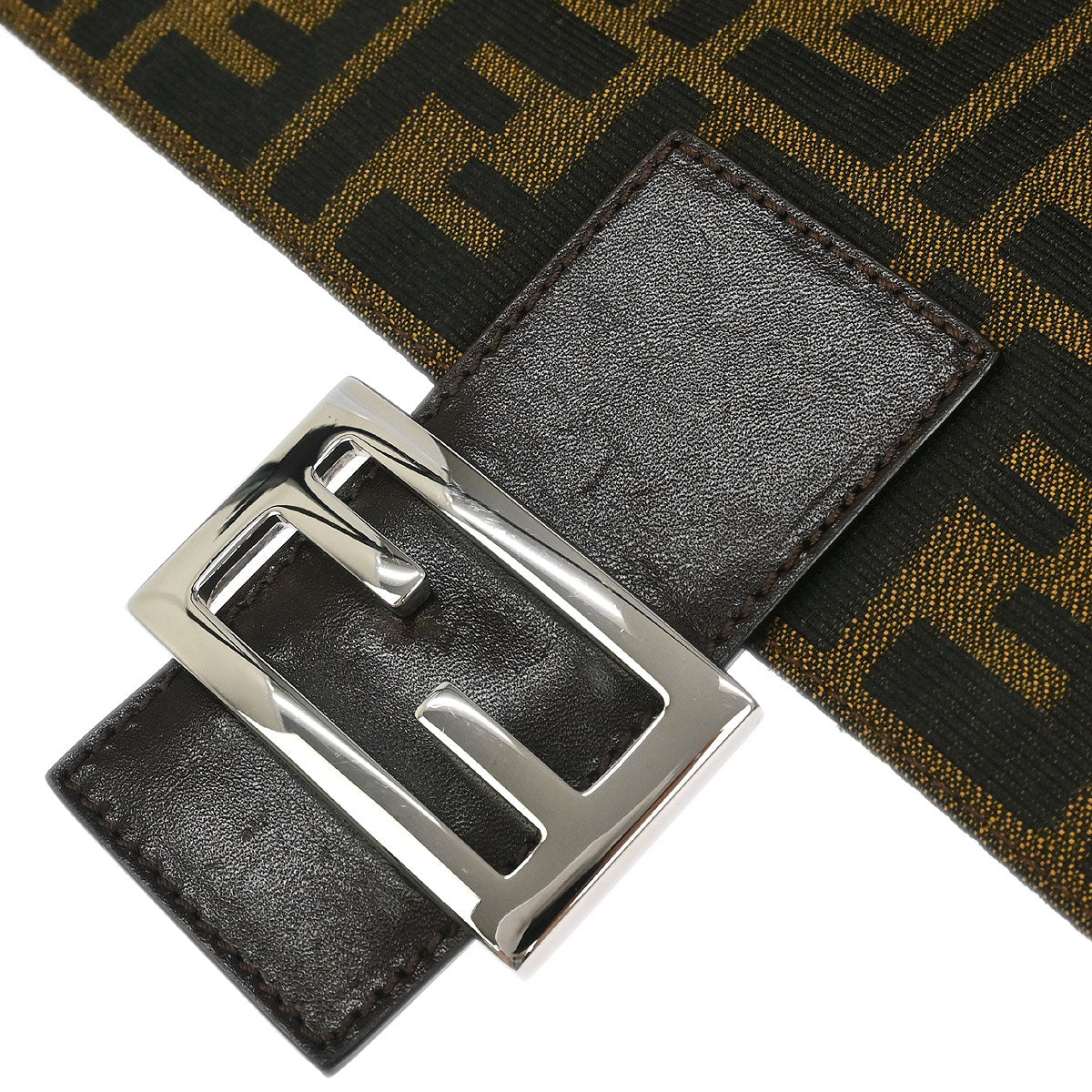 Fendi Brown Canvas Zucca Mamma Baguette Handbag