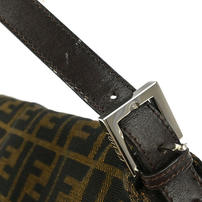 Fendi Brown Canvas Zucca Mamma Baguette Handbag