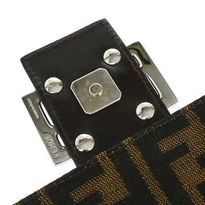 Fendi Brown Canvas Zucca Mamma Baguette Handbag