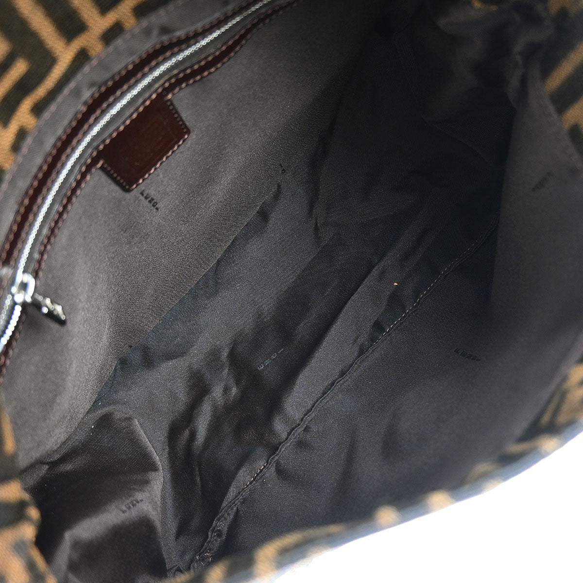 Fendi Brown Canvas Zucca Mamma Baguette Handbag