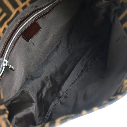 Fendi Brown Canvas Zucca Mamma Baguette Handbag