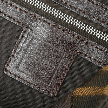 Fendi Brown Canvas Zucca Mamma Baguette Handbag