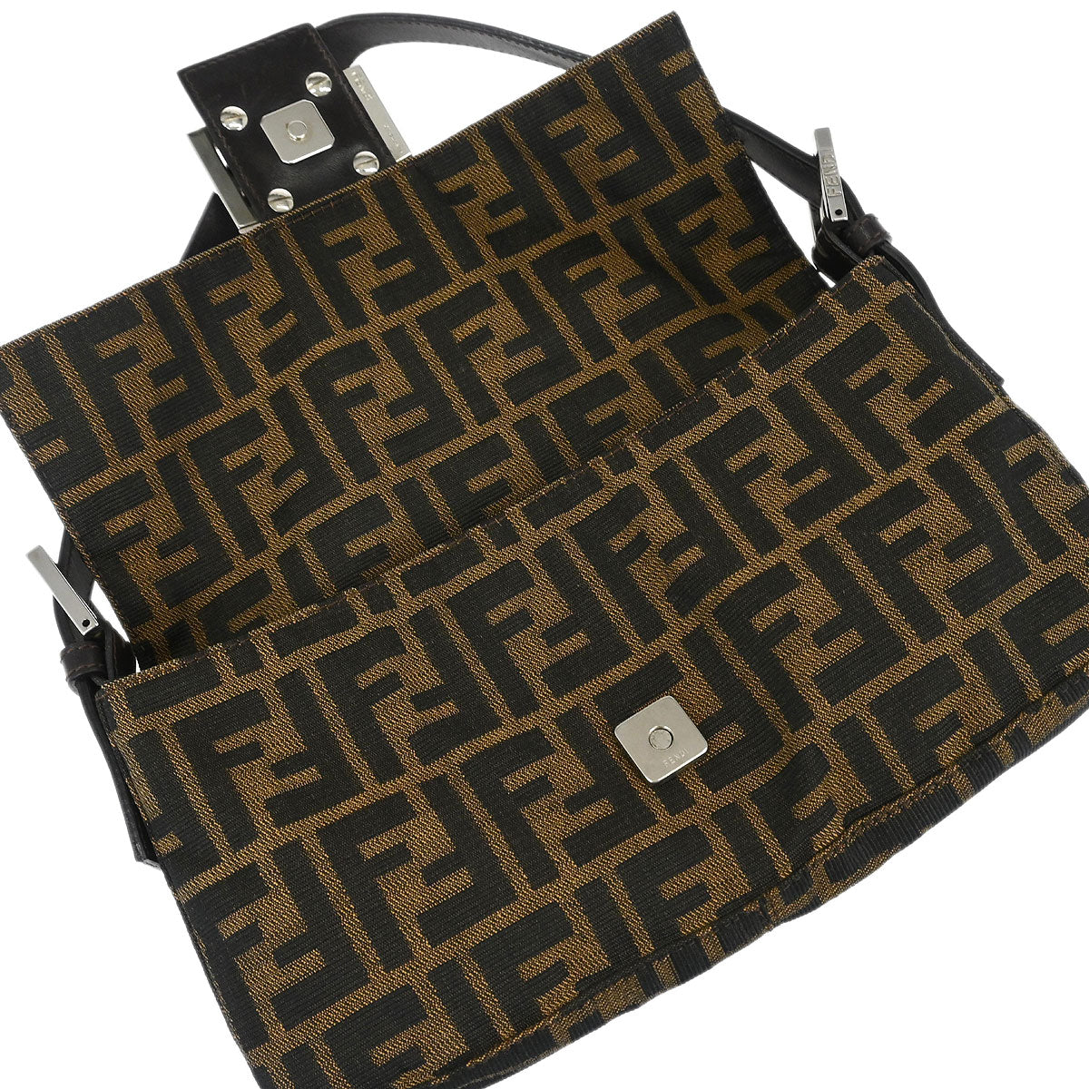 Fendi Brown Zucca Baguette Handbag