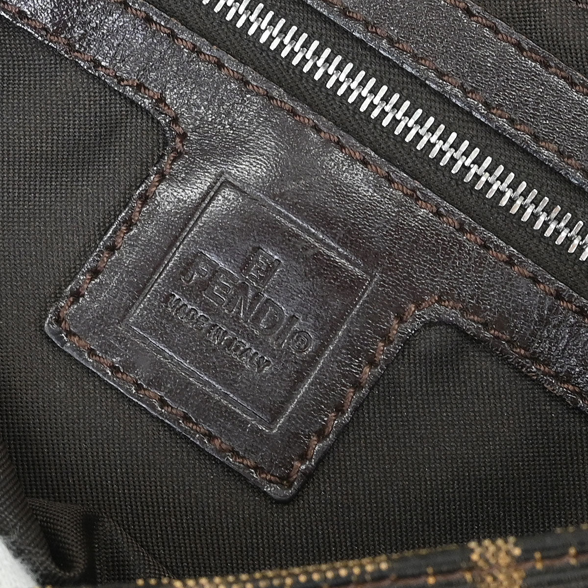 Fendi Brown Zucca Baguette Handbag