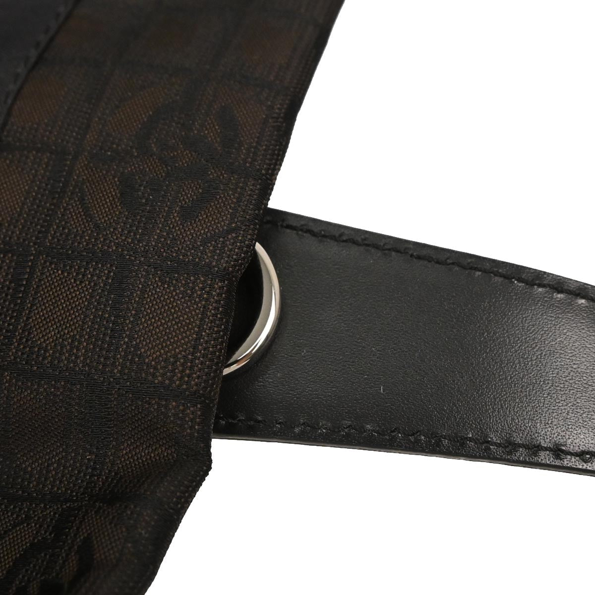 Chanel Brown Jacquard Nylon Travel Line Tote Handbag