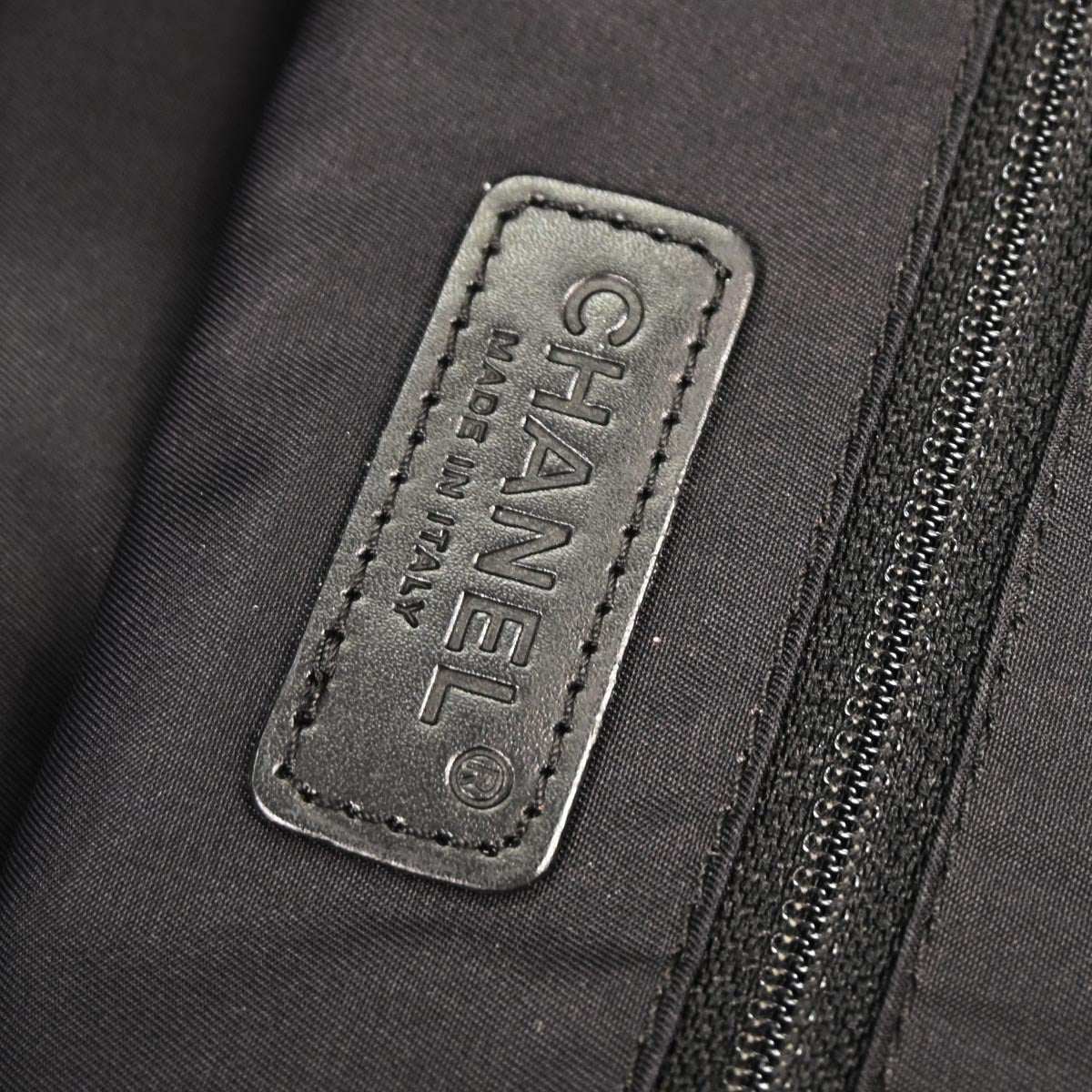 Chanel Brown Jacquard Nylon Travel Line Tote Handbag