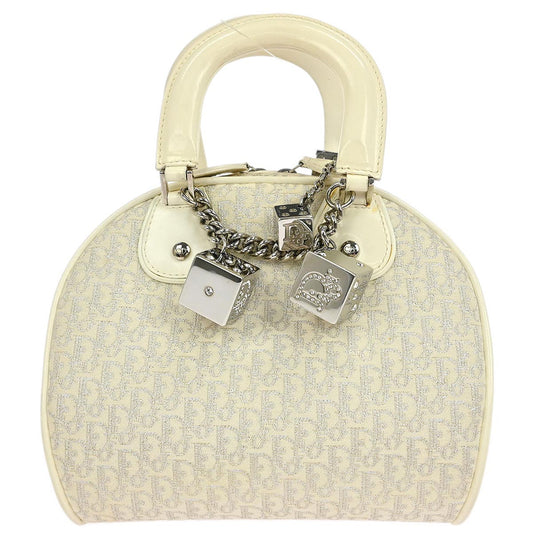 Christian Dior White Gambler Dice Trotter Handbag