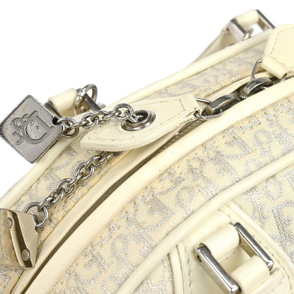 Christian Dior White Gambler Dice Trotter Handbag