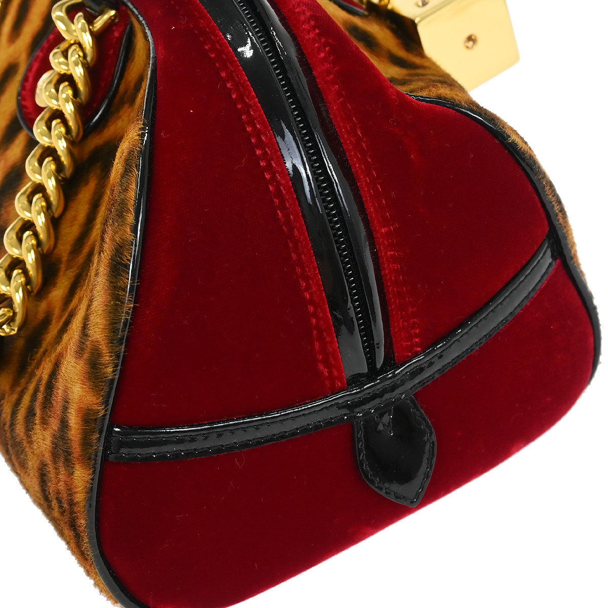 Christian Dior * Brown Pony Hair Gambler Dice Handbag