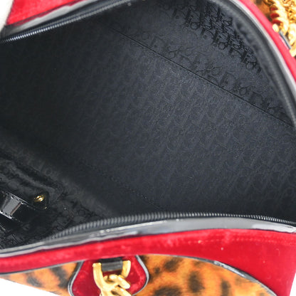 Christian Dior * Brown Pony Hair Gambler Dice Handbag