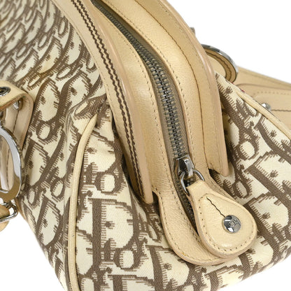 Christian Dior Beige Floral Embroidered Trotter Handbag